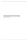 International Financial Accounting - Articles and lectures