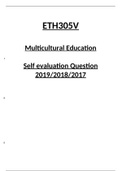 ETH305V - Self evaluation Questions 2019/2018/2017