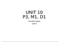 Unit 8 - Long-haul Travel Destinations (P3, M1, D1)