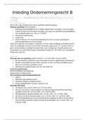 Inleiding Ondernemingsrecht B, samenvatting + opdrachten + oefententamen