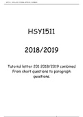 HSy1511 - 2018/2019 - Tutorial letter combined