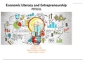 Economic Literacy and Entrepreneurship Assignment 1