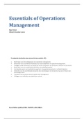 Essentials of Operations Management - Second Edition (incl examenond.)
