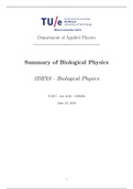 3DBX0 - Biological physics - Summary 