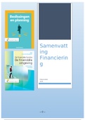 Samenvatting Financiering - De Financiële Omgeving & Beslissingen en Planning