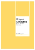 English Hoopvol Character Summaries 