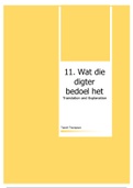 English translation and explanation of the poem "wat die digter bedoel het" 