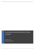 Summary Housing and Residential Real Estate (7UUX0)
