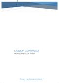 PVL3702 Law of Contract Summary Notes Revision Study Pack