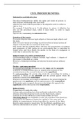 CIV3701 Civil Procedure Summary Notes 2024