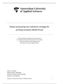 Bachelor Thesis - Waste processing cost reduction strategy for a printing company 