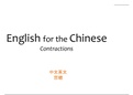 Chinese to English - Contractions