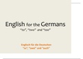 German to English - To, Two and Too