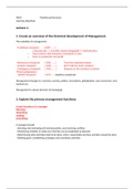 Management & Organisation (M&O) Summary - IHM Year 2