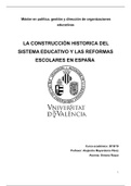 La construcción historica y las reformas educativas en España