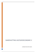 Samenvatting, vastgoedeconomie 3 VEMAEC31(Incl. oefententamen en reader met  /- 105 vragen)