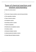 Types of chemical reactions and solution stoichiometry