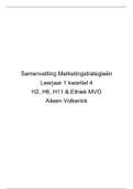 Marketingstrategie H2, H6, H11 & Ethiek MVO