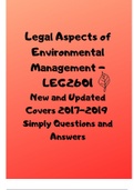 LEG2601 - Legal Aspects of Environmental Management