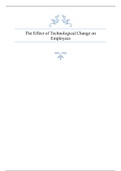 The Effects of Technological Change on Employees - A Term Paper