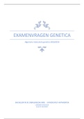 Uitwerking examenvragen algemene moleculaire genetica
