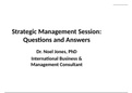 Strategic Management Session:Questions and Answers
