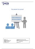 Moduleopdracht HR performancemanagement & HR analytics. NCOI, beoordeling 9!