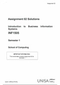 INF1505 Assignment 2 solutions