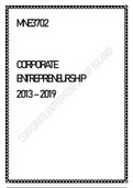 MNE3702 - Corporate Entrepreneurship