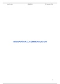 Samenvatting Interpersonal communication 2018-2019