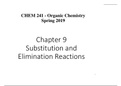 Chem 241 Chapter 9: Substitution and Elimination Reactions