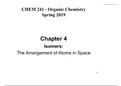 Chem 241 Chapter 4: Isomers