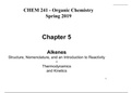Chem 241 Chapter 5: Alkenes