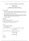Partial Differential Equations - Lecture 1 Notes