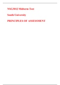 NSG3012 Midterm Test South University PRINCIPLES OF ASSESSMENT .docx
