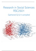 RSC2601 Research in Social Sciences -Updated Gathered Q&A (over 200) till 2019 