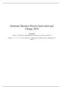 Summary Business Process Innovation and Change