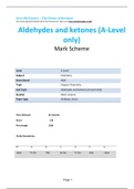 Aldehydes and ketones multiple Q mark scheme