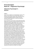 EA 3 Allgemeine Psychologie - Sprache