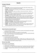 AQA GEOGRAPHY A LEVEL - Hazards