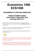 ECS1500 Assignment 2 Second Semester 2019 Suggested Solutions