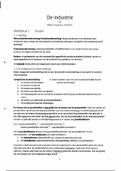 Samenvatting: De industrie - H1 - Uitgeverij stoffels - VWO