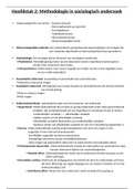 Samenvatting Sociologie - Hoofdstuk 2 Methodologie in Sociologisch onderzoek