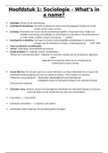 Samenvatting Sociologie - Hoofdstuk 1 Inleiding