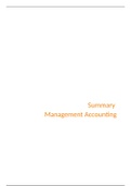Samenvatting Management Accounting 