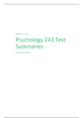 Psychology 243 test 1 summaries