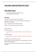 Galvanic and Electrolytic Cells