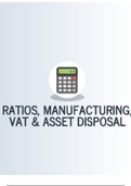 ieb Accounting ratios, manufacturing, VAT and asset disposal 