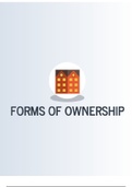 ieb Business Studies FORMS OF OWNERSHIP NOTES