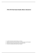 FIN 370 Final Exam Guide (New)...GUARANTEED A  ANSWERS! GOOD LUCK
